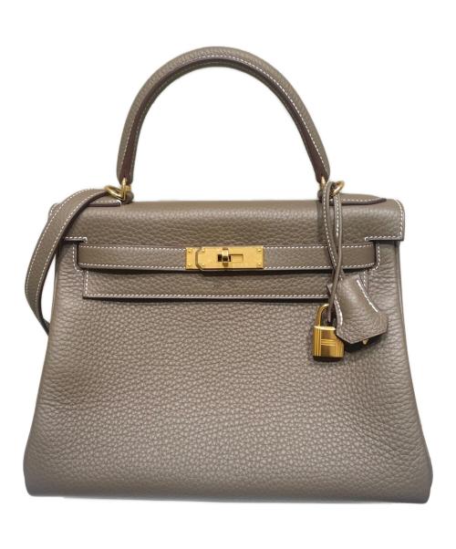 HERMES（エルメス）HERMES (エルメス) ケリー 28 内縫い/ゴールド金具/トゴ/エトゥープ/B刻印 エトゥープ サイズ:28 未使用品の古着・服飾アイテム