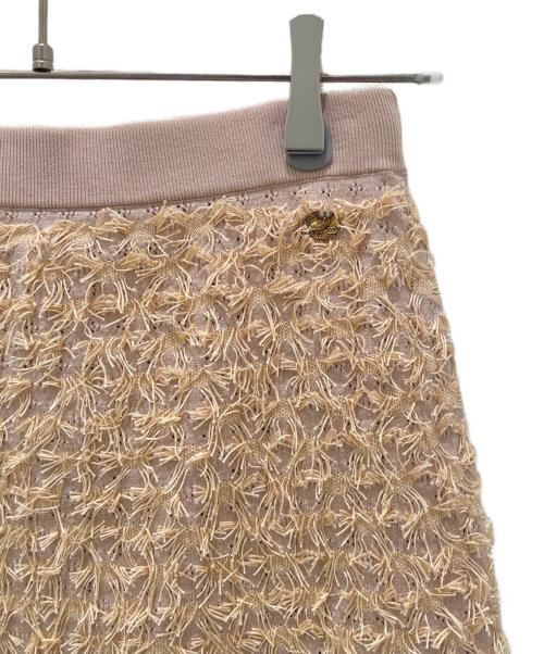 CHANEL（シャネル）CHANEL (シャネル) ココマーク フリンジスカート ベージュ サイズ:36の古着・服飾アイテム