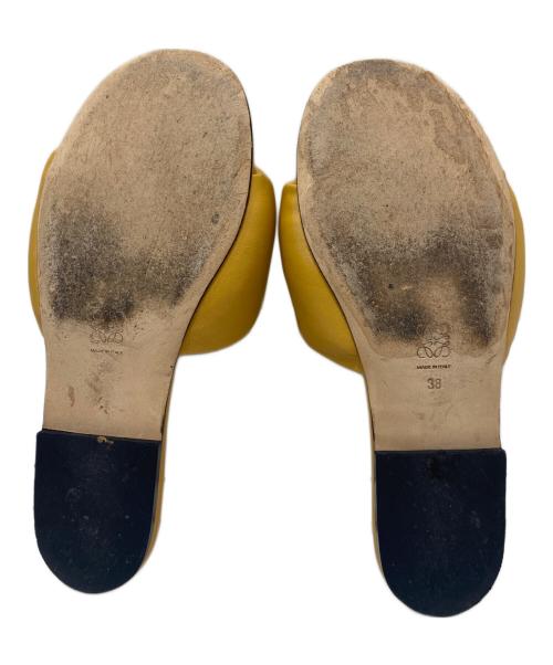 LOEWE（ロエベ）LOEWE (ロエベ) パッドフラットミュール イエロー サイズ:38の古着・服飾アイテム