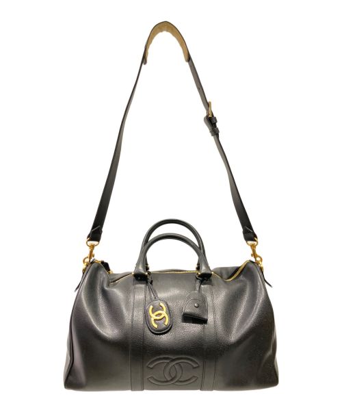 CHANEL（シャネル）CHANEL (シャネル) 2WAYショルダーボストンバッグ ブラックの古着・服飾アイテム