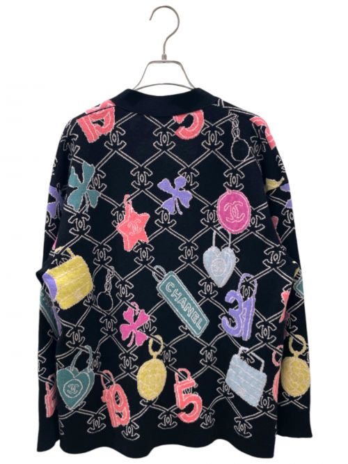 CHANEL（シャネル）CHANEL (シャネル) ライオンボタン カシミヤ カーディガン ブラック サイズ:38の古着・服飾アイテム