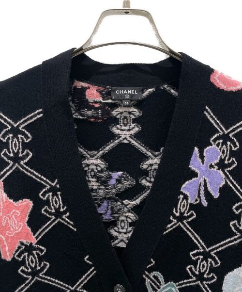 CHANEL（シャネル）CHANEL (シャネル) ライオンボタン カシミヤ カーディガン ブラック サイズ:38の古着・服飾アイテム