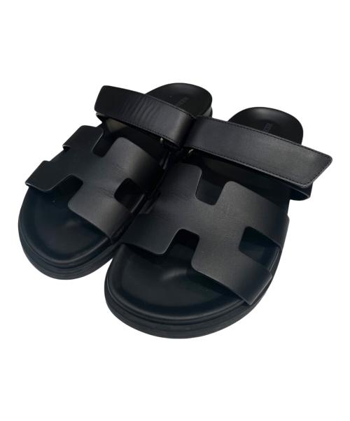 HERMES（エルメス）HERMES (エルメス) 《シプレ》ストラップサンダル ブラック サイズ:38の古着・服飾アイテム