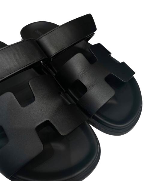 HERMES（エルメス）HERMES (エルメス) 《シプレ》ストラップサンダル ブラック サイズ:38の古着・服飾アイテム