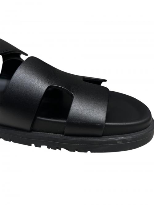 HERMES（エルメス）HERMES (エルメス) 《シプレ》ストラップサンダル ブラック サイズ:38の古着・服飾アイテム