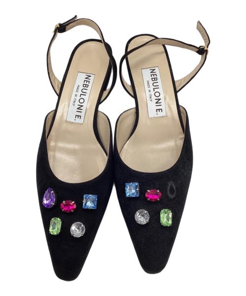 NEBULONIE（ネブローニ）NEBULONIE (ネブローニ) ミュール ブラック サイズ:38の古着・服飾アイテム