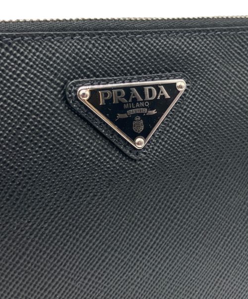 PRADA（プラダ）PRADA (プラダ) スモール サフィアーノレザー ポーチ ブラックの古着・服飾アイテム