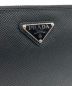 中古・古着 PRADA (プラダ) スモール サフィアーノレザー ポーチ ブラック：150000円