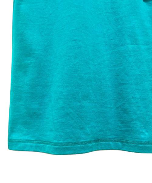 HERMES（エルメス）HERMES (エルメス) H刺繍ポケット Tシャツ  ターコイズブルー サイズ:34の古着・服飾アイテム