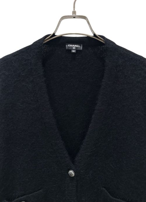 CHANEL（シャネル）CHANEL (シャネル) 4ポケットカシミヤカーディガン ブラック サイズ:42の古着・服飾アイテム