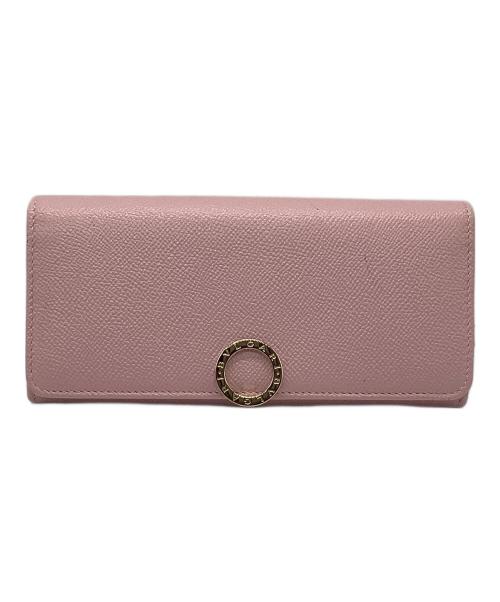 BVLGARI（ブルガリ）BVLGARI (ブルガリ) 長財布 ロゴクリップ ピンクの古着・服飾アイテム