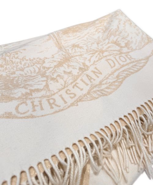 Christian Dior（クリスチャン ディオール）Christian Dior (クリスチャン ディオール) マフラー アイボリー サイズ:-の古着・服飾アイテム