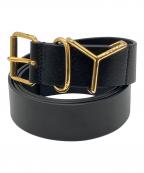 Y. PROJECTワイプロジェクト）の古着「レザーベルト」｜ブラック