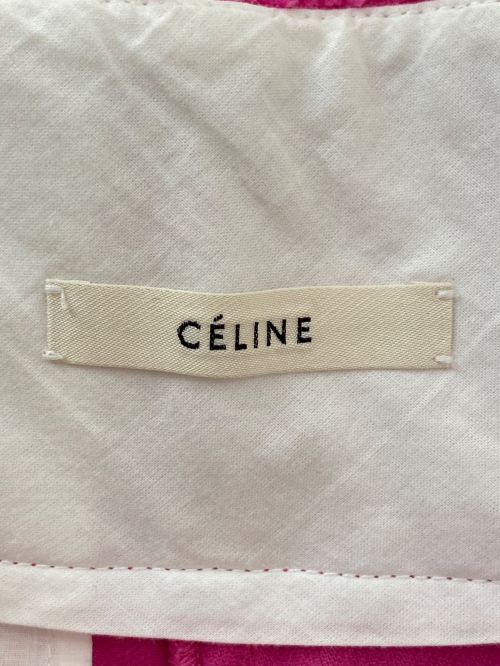 CELINE（セリーヌ）CELINE (セリーヌ) コーデュロイワイドパンツ ショッキングピンク サイズ:36の古着・服飾アイテム