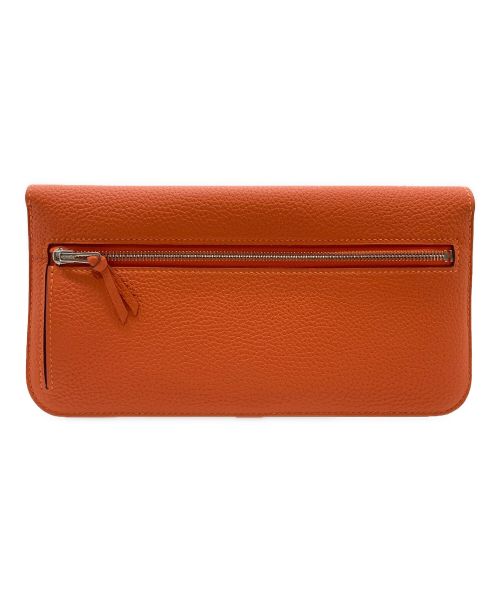 HERMES（エルメス）HERMES (エルメス) ドゴンロングウォレット/財布 オレンジの古着・服飾アイテム