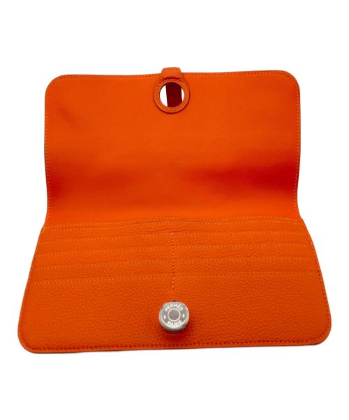HERMES（エルメス）HERMES (エルメス) ドゴンロングウォレット/財布 オレンジの古着・服飾アイテム