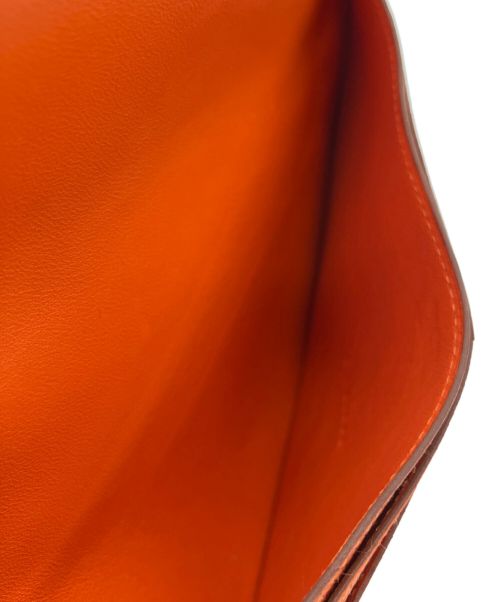 HERMES（エルメス）HERMES (エルメス) ドゴンロングウォレット/財布 オレンジの古着・服飾アイテム