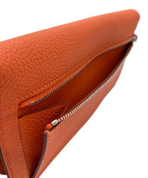 HERMES（エルメス）HERMES (エルメス) ドゴンロングウォレット/財布 オレンジの古着・服飾アイテム