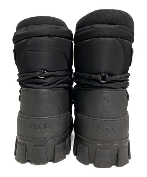 PRADA（プラダ）PRADA (プラダ) ロゴスノーブーツ ブラック サイズ:37/38の古着・服飾アイテム