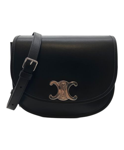 CELINE（セリーヌ）CELINE (セリーヌ) ミディアム ブザス トリオンフ ブラックの古着・服飾アイテム
