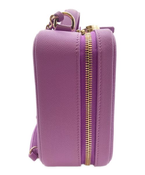 CHANEL（シャネル）CHANEL (シャネル)  Filigree バニティケース ミディアム/ショルダーバッグ/ハンドバッグ/2WAYバッグ パープル サイズ:ミディアムの古着・服飾アイテム