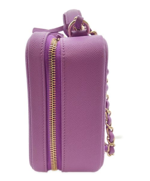 CHANEL（シャネル）CHANEL (シャネル)  Filigree バニティケース ミディアム/ショルダーバッグ/ハンドバッグ/2WAYバッグ パープル サイズ:ミディアムの古着・服飾アイテム