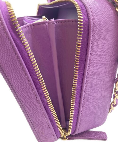 CHANEL（シャネル）CHANEL (シャネル)  Filigree バニティケース ミディアム/ショルダーバッグ/ハンドバッグ/2WAYバッグ パープル サイズ:ミディアムの古着・服飾アイテム
