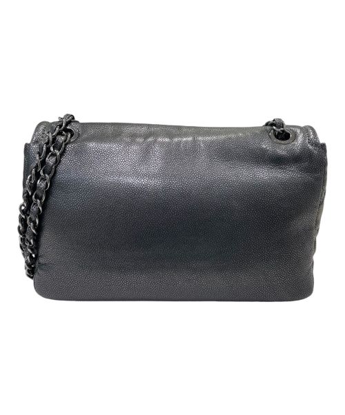 CHANEL（シャネル）CHANEL (シャネル) シングルフラップダブルチェーンショルダーバッグ グレーの古着・服飾アイテム