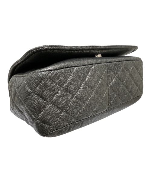 CHANEL（シャネル）CHANEL (シャネル) シングルフラップダブルチェーンショルダーバッグ グレーの古着・服飾アイテム