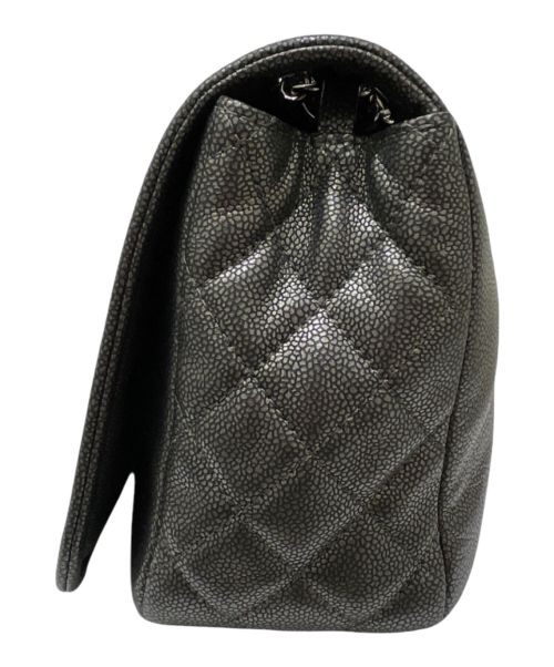 CHANEL（シャネル）CHANEL (シャネル) シングルフラップダブルチェーンショルダーバッグ グレーの古着・服飾アイテム