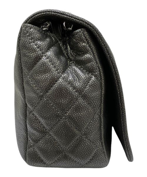 CHANEL（シャネル）CHANEL (シャネル) シングルフラップダブルチェーンショルダーバッグ グレーの古着・服飾アイテム