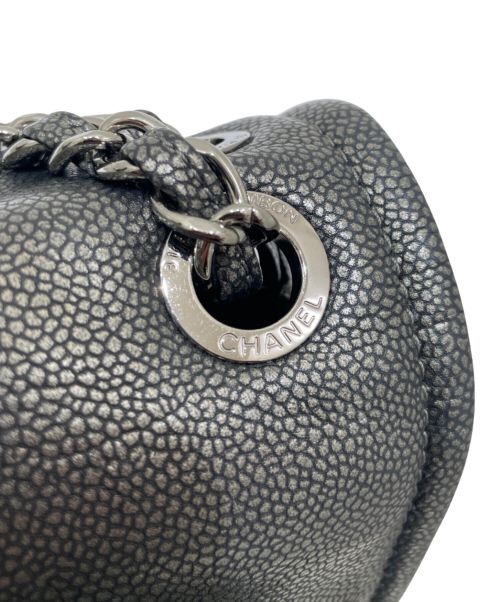 CHANEL（シャネル）CHANEL (シャネル) シングルフラップダブルチェーンショルダーバッグ グレーの古着・服飾アイテム
