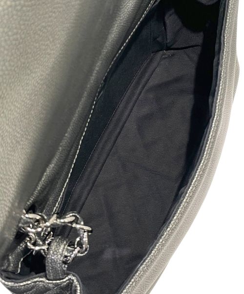 CHANEL（シャネル）CHANEL (シャネル) シングルフラップダブルチェーンショルダーバッグ グレーの古着・服飾アイテム