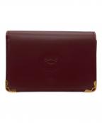 Cartierカルティエ）の古着「マストライン　3つ折り財布」｜ボルドー