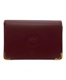 Cartier（カルティエ）の古着「マストライン　3つ折り財布」｜ボルドー
