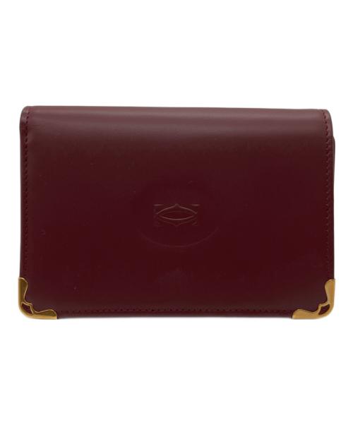 Cartier（カルティエ）Cartier (カルティエ) マストライン　3つ折り財布 ボルドーの古着・服飾アイテム