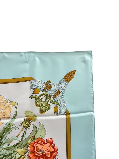 HERMES（エルメス）HERMES (エルメス) スカーフ スカイブルー サイズ:90の古着・服飾アイテム