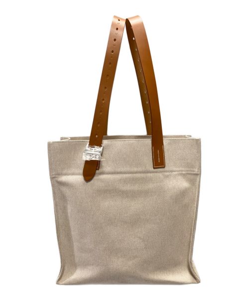 HERMES（エルメス）HERMES (エルメス) エトリヴィエールショッピング/B刻印/トートバッグ ベージュ×ブラウン 未使用品の古着・服飾アイテム