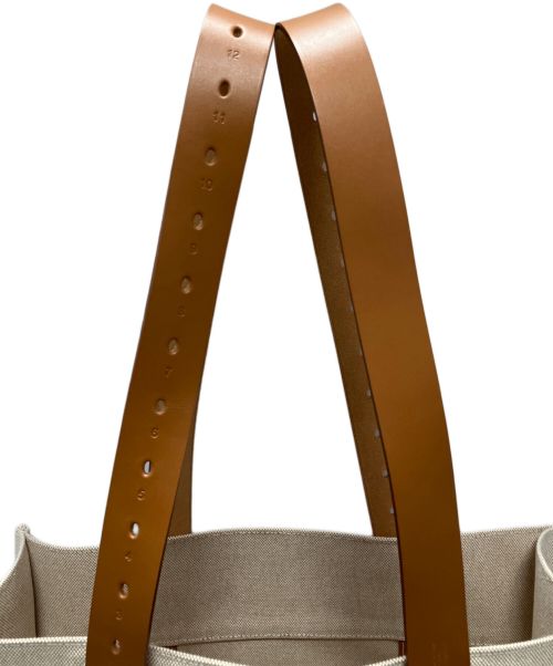 HERMES（エルメス）HERMES (エルメス) エトリヴィエールショッピング/B刻印/トートバッグ ベージュ×ブラウン 未使用品の古着・服飾アイテム