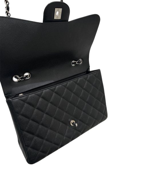 CHANEL（シャネル）CHANEL (シャネル) デカマトラッセ30 ブラック×シルバー金具 サイズ:30の古着・服飾アイテム