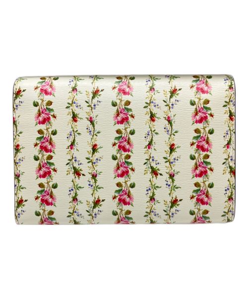 GUCCI（グッチ）GUCCI (グッチ) フローラルプリント ミニ ディオニュソス チェーンウォレット アイボリー サイズ:mini/ミニの古着・服飾アイテム