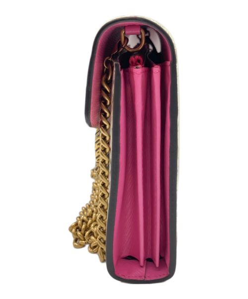 GUCCI（グッチ）GUCCI (グッチ) フローラルプリント ミニ ディオニュソス チェーンウォレット アイボリー サイズ:mini/ミニの古着・服飾アイテム