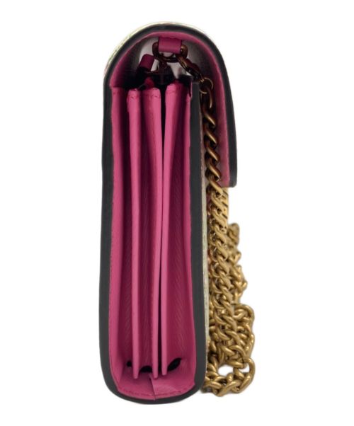 GUCCI（グッチ）GUCCI (グッチ) フローラルプリント ミニ ディオニュソス チェーンウォレット アイボリー サイズ:mini/ミニの古着・服飾アイテム