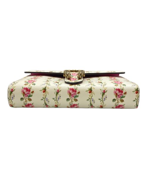 GUCCI（グッチ）GUCCI (グッチ) フローラルプリント ミニ ディオニュソス チェーンウォレット アイボリー サイズ:mini/ミニの古着・服飾アイテム