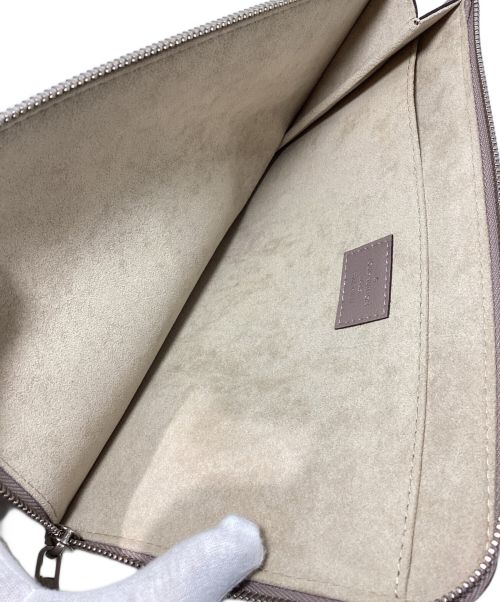 LOUIS VUITTON（ルイ ヴィトン）LOUIS VUITTON (ルイ ヴィトン) ラウンドファスナーポシェット ライトグレーの古着・服飾アイテム