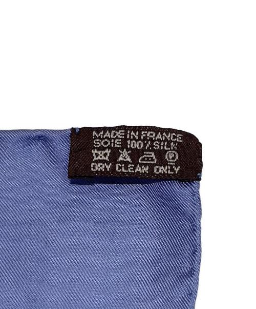 HERMES（エルメス）HERMES (エルメス) シルクスカーフ ブルー×イエロー サイズ:90の古着・服飾アイテム