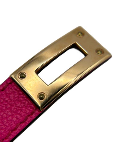 HERMES（エルメス）HERMES (エルメス) ドゥブルトゥール/ケリー/ブレスレット ショッキングピンクの古着・服飾アイテム