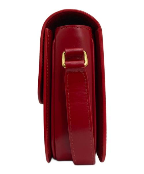 CELINE（セリーヌ）CELINE (セリーヌ) クラシック トリオンフバッグ レッド×ゴールドの古着・服飾アイテム