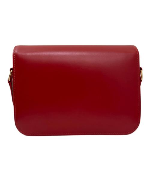 CELINE（セリーヌ）CELINE (セリーヌ) クラシック トリオンフバッグ レッド×ゴールドの古着・服飾アイテム