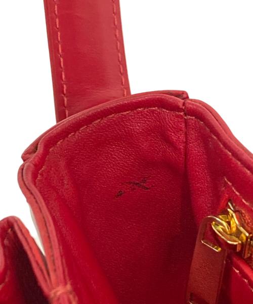 CELINE（セリーヌ）CELINE (セリーヌ) クラシック トリオンフバッグ レッド×ゴールドの古着・服飾アイテム